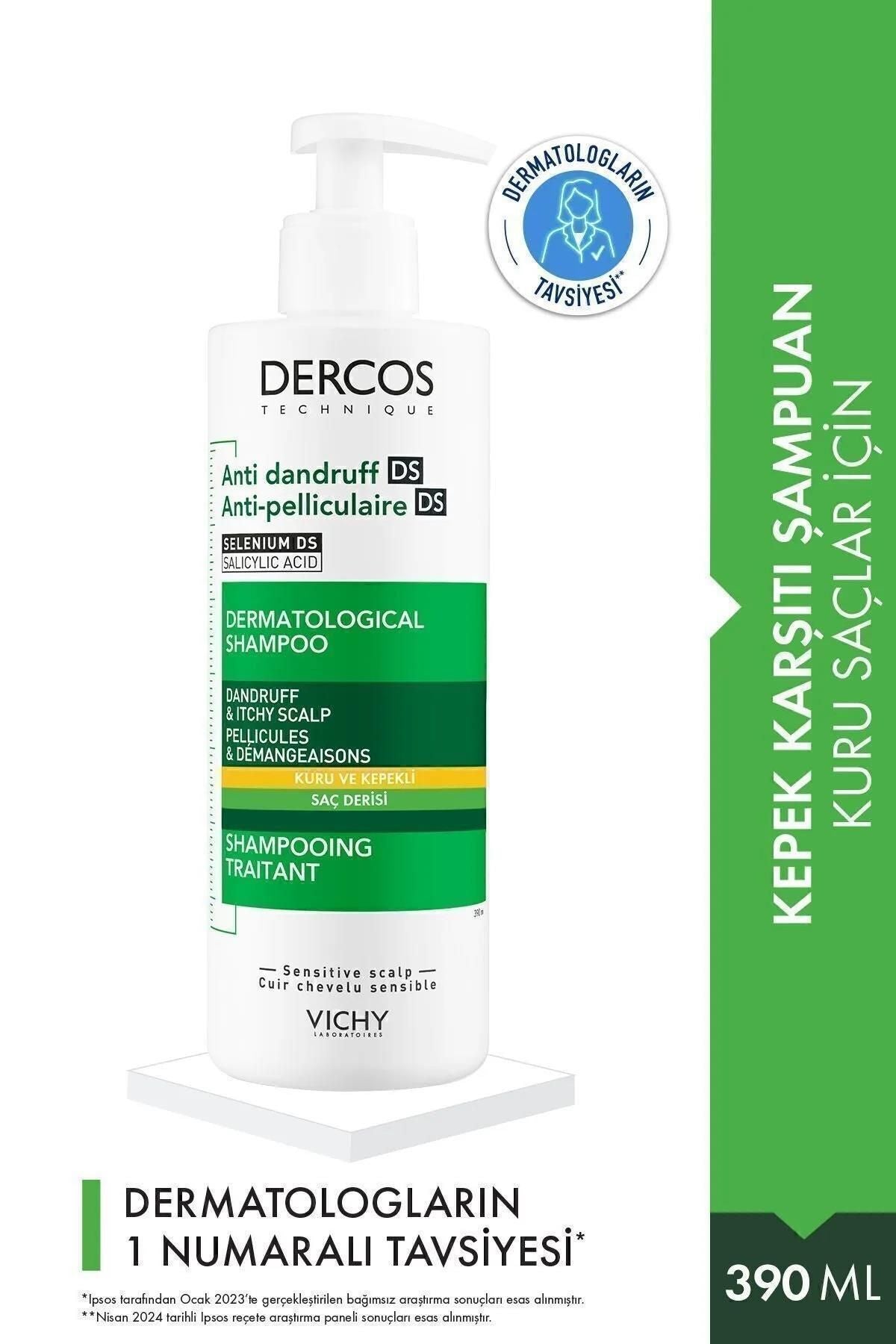 Vichy Dercos Anti Dandruff Kuru Saçlar Kepek Karşıtı Şampuan 390 ml