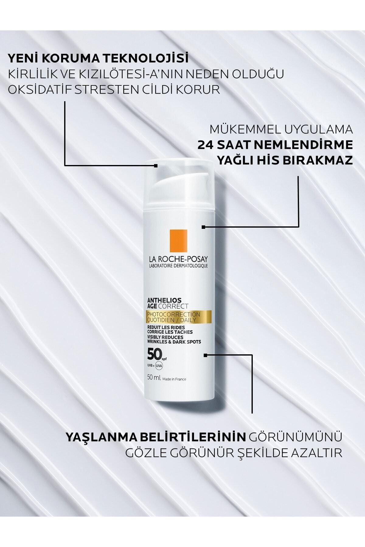 La Roche Posay Anthelios Age Correct SPF50+ Uv Kaynaklı Leke ve Kırışıklık Karşıtı-50ml