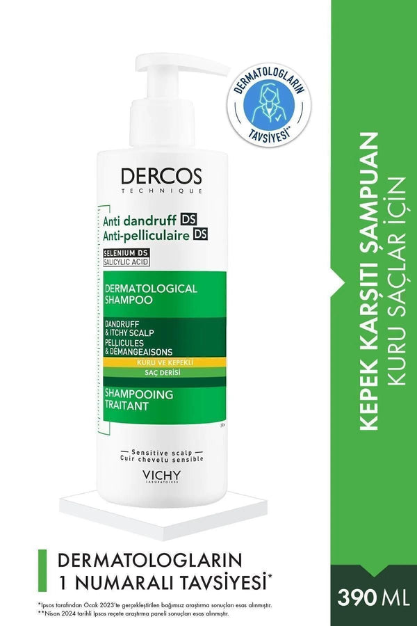Vichy Dercos Anti Dandruff Kuru Saçlar Kepek Karşıtı Şampuan 390 ml