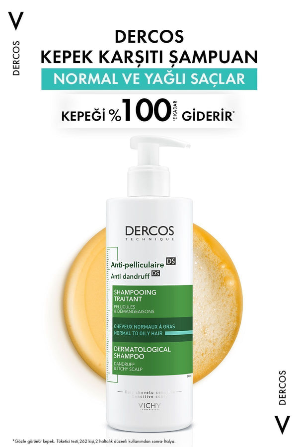 Vichy Dercos Anti Dandruff Kepek Karşıtı Şampuan 390 ml - Normal Ve Yağlı Saçlar